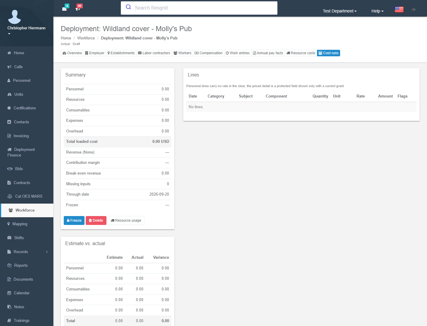 Qualification and workforce cost without exposing payroll data